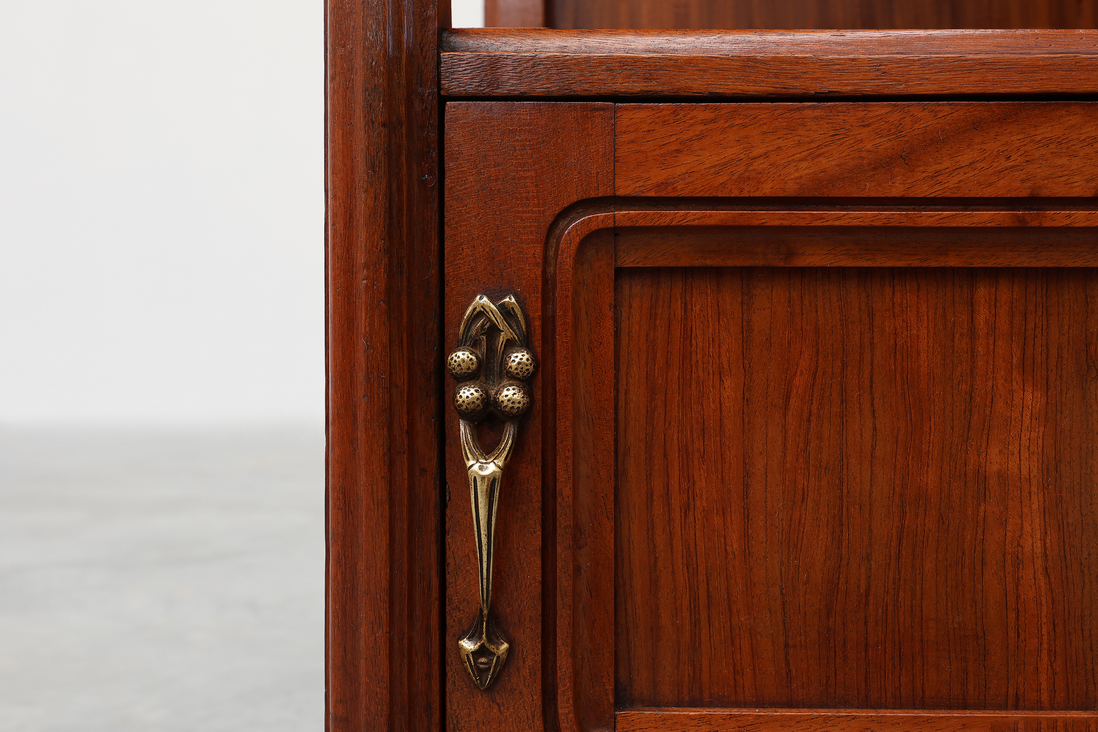Pair Art Nouveau Nightstands with marble top by Paul Alexandre Dumas, France ca. 1910thumbnail